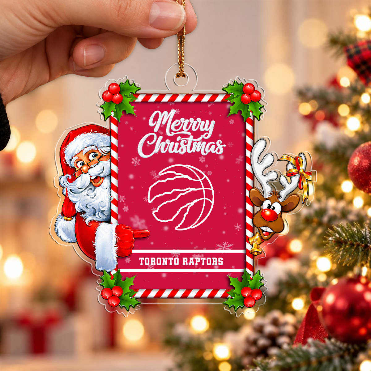 [LIMITED DROP] NEW CUSTOMIZED NBA24 TRA TORONTO RAPTORS CHRISTMAS ACRYLIC ORNAMENT