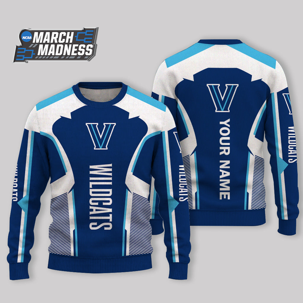 HOT DEAL - NEW CUSTOMIZED NCAA MAM24 VIW VILLANOVA WILDCATS UGLY SWEATER