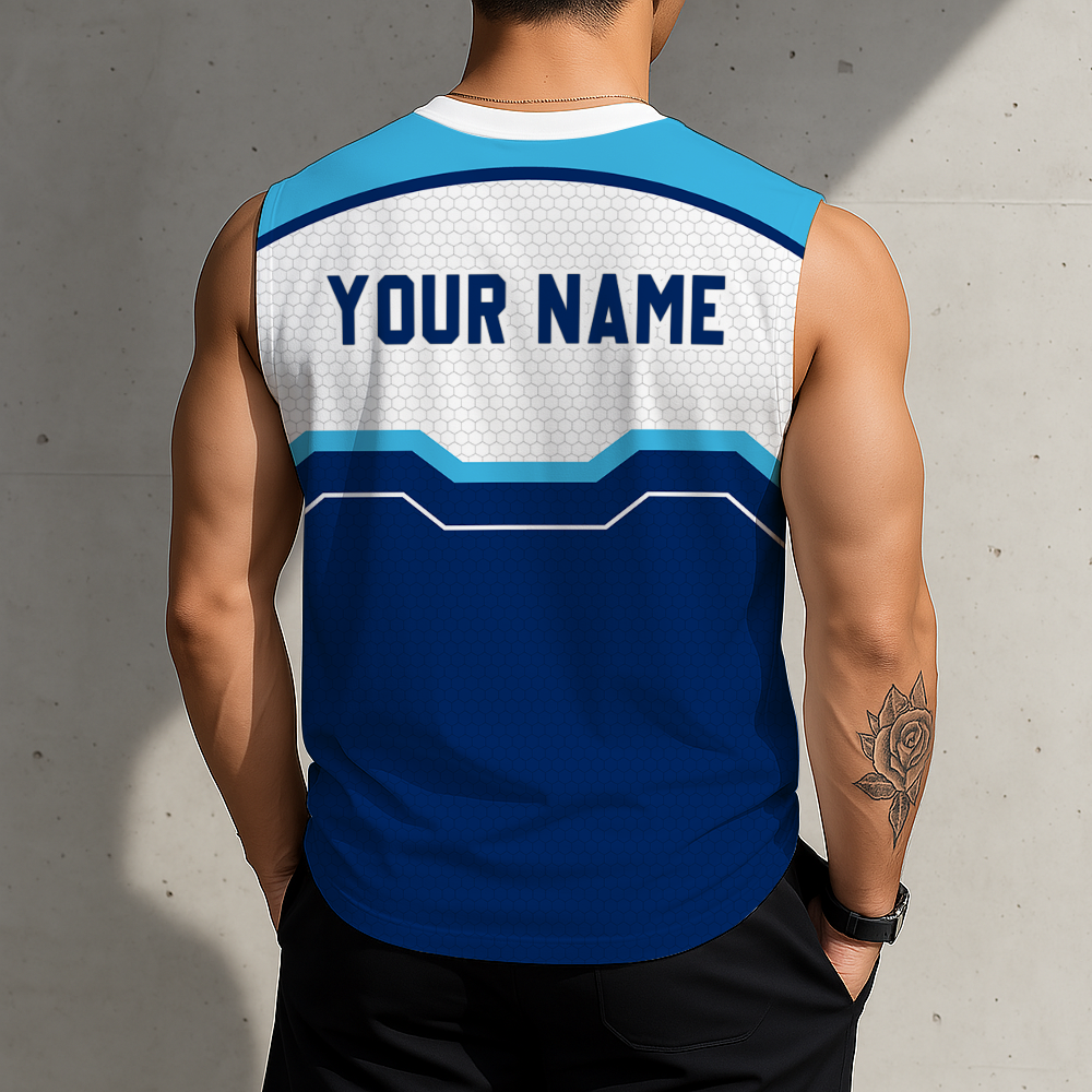 HOT DEAL - NEW CUSTOMIZED NCAA MAM24 VIW VILLANOVA WILDCATS MEN'S GYM SHIRT