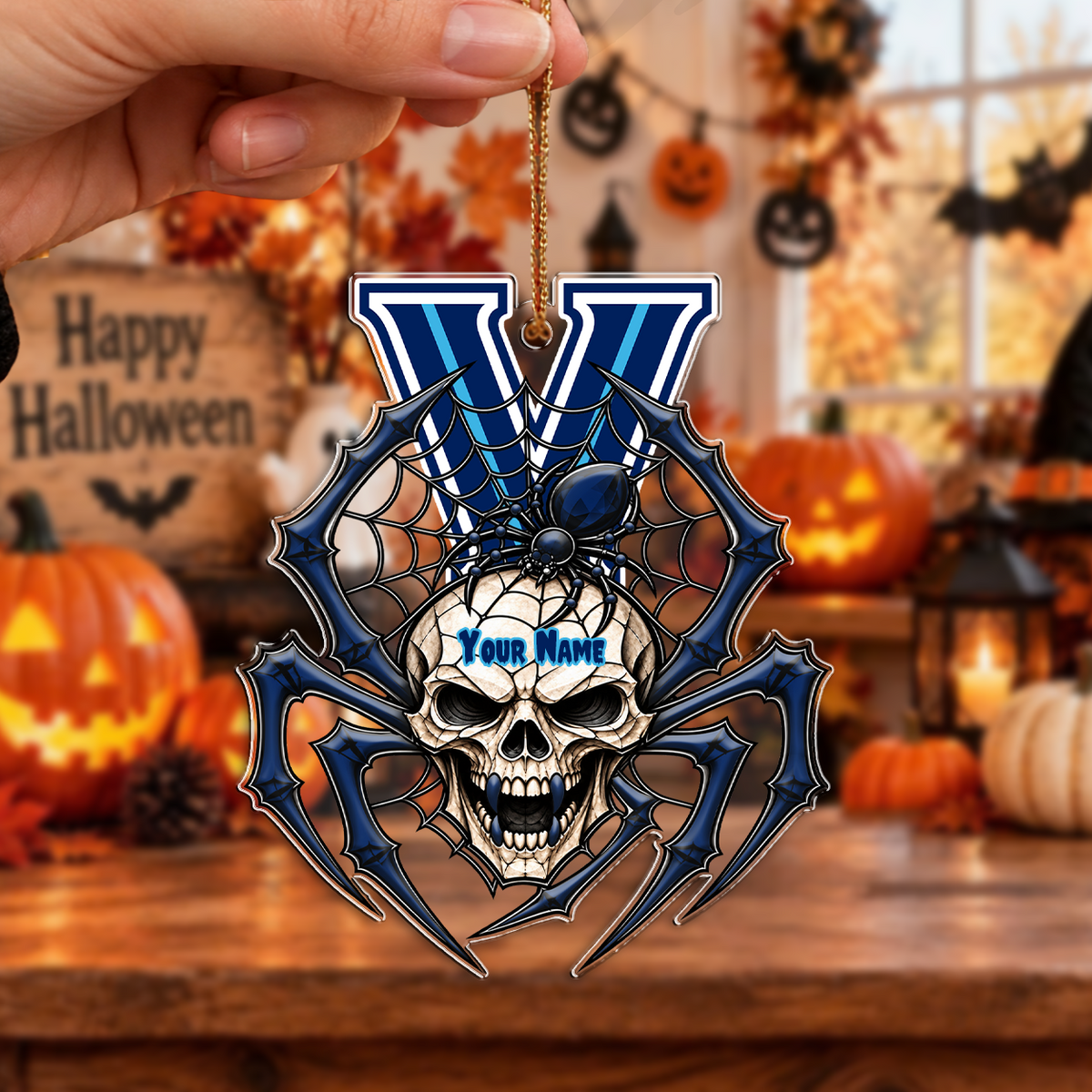 HOT DEAL - NEW CUSTOMIZED NCAA MAM24 VIW VILLANOVA WILDCATS HALLOWEEN ACRYLIC ORNAMENT