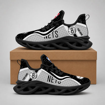 EXCLUSIVE EDITION - NEW CUSTOMIZED NBA25 BNE BROOKLYN NETS MAX SOUL SHOES