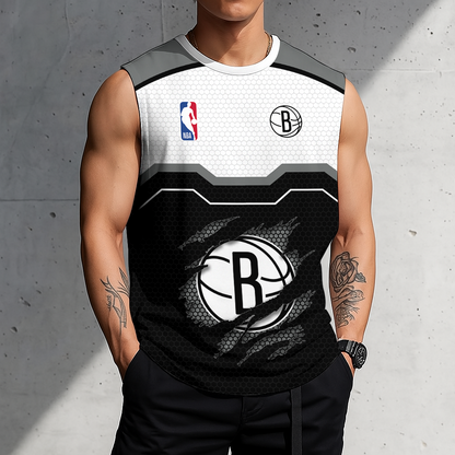 [LIMITED EDITION] NEW CUSTOMIZED NBA25 BNE BROOKLYN NETS MEN'S TANK TOP