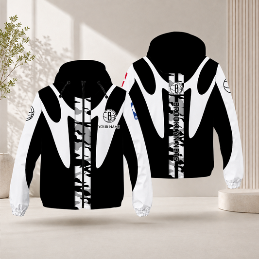 SPECIAL EDITION - NEW CUSTOMIZED NBA25 BNE BROOKLYN NETS WINDBREAKER JACKET