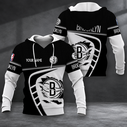 EXCLUSIVE EDITION - NEW CUSTOMIZED NBA25 BNE BROOKLYN NETS T-SHIRT, POLO SHIRT, ZIP POLO SHIRT, SWEATSHIRT, HOODIE & ZIP HOODIE