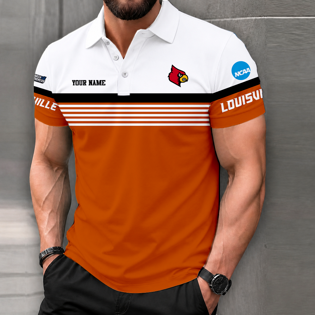 LIMITED EDITION - NEW CUSTOMIZED NCAA MAM25 ULC LOUISVILLE CARDINALS POLO SHIRT