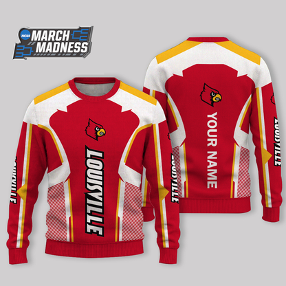 HOT DEAL - NEW CUSTOMIZED NCAA MAM25 ULC LOUISVILLE CARDINALS UGLY SWEATER