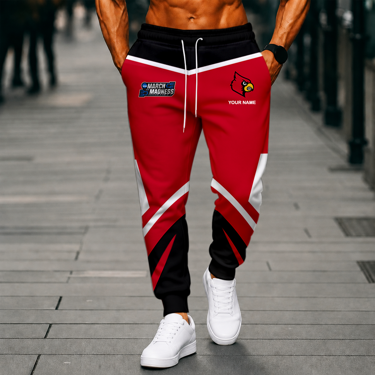 VIRAL EDITION - NEW CUSTOMIZED NCAA MAM25 ULC LOUISVILLE CARDINALS SWEATPANTS