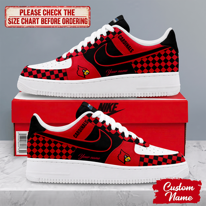 MEGA SALE - NEW CUSTOMIZED NCAA MAM25 ULC LOUISVILLE CARDINALS AF1 SHOES