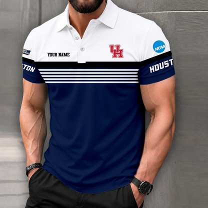 LIMITED EDITION - NEW CUSTOMIZED NCAA MAM26 HOC HOUSTON COUGARS POLO SHIRT