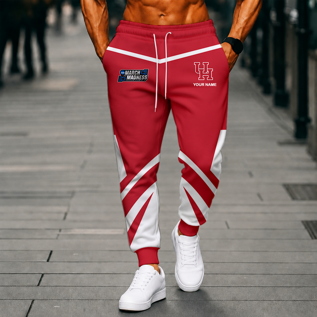 VIRAL EDITION - NEW CUSTOMIZED NCAA MAM26 HOC HOUSTON COUGARS SWEATPANTS