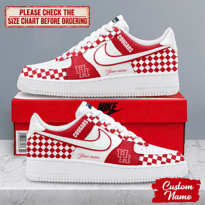 MEGA SALE - NEW CUSTOMIZED NCAA MAM26 HOC HOUSTON COUGARS AF1 SHOES