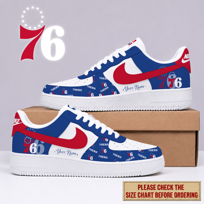FLASH SALE - NEW CUSTOMIZED NBA26 P76 PHILADELPHIA 76ERS AF1 SNEAKERS
