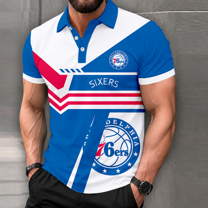 LIMITED DROP - NEW CUSTOMIZED NBA26 P76 PHILADELPHIA 76ERS POLO SHIRT, ZIP POLO SHIRT & T-SHIRTS