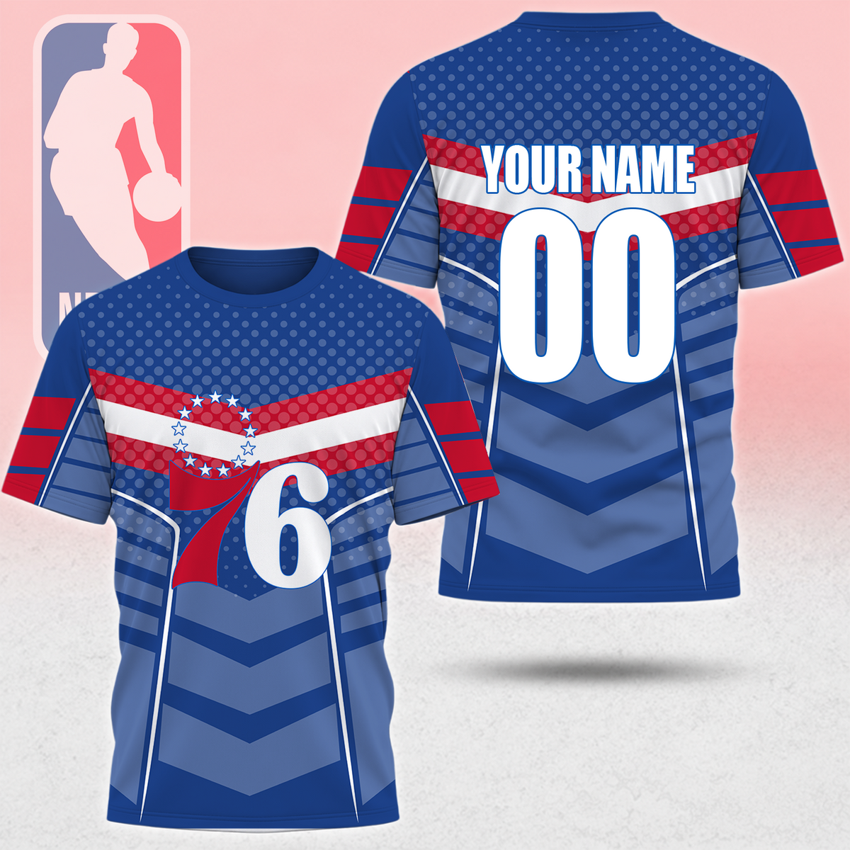 HOT DEAL - NEW CUSTOMIZED NBA26 P76 PHILADELPHIA 76ERS T-SHIRT, POLO SHIRT, ZIP POLO SHIRT, SWEATSHIRT, HOODIE & ZIP HOODIE