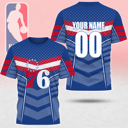 HOT DEAL - NEW CUSTOMIZED NBA26 P76 PHILADELPHIA 76ERS T-SHIRT, POLO SHIRT, ZIP POLO SHIRT, SWEATSHIRT, HOODIE & ZIP HOODIE