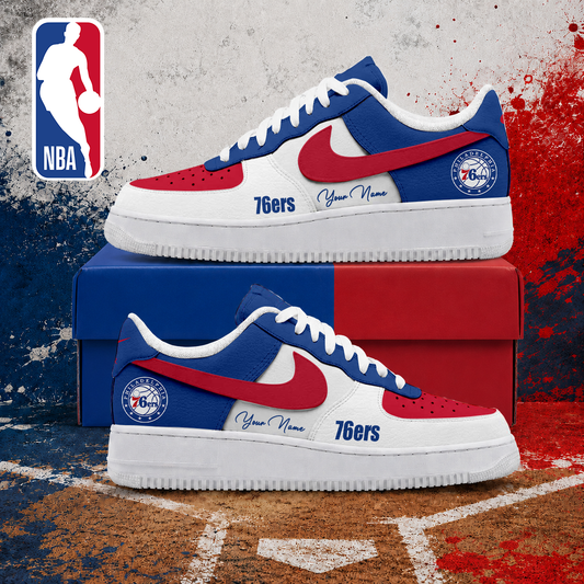 VIRAL EDITION - NEW CUSTOMIZED NBA26 P76 PHILADELPHIA 76ERS AF1 SNEAKERS