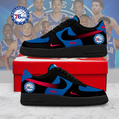 HOT DEAL - NEW CUSTOMIZED NBA26 P76 PHILADELPHIA 76ERS AF1 SNEAKERS