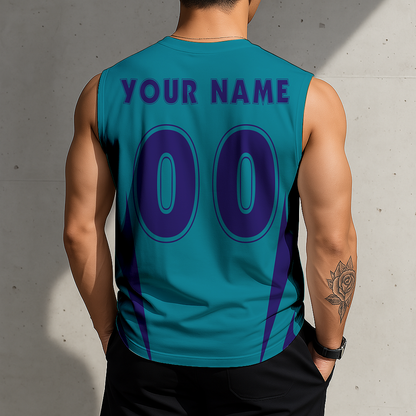 VIRAL EDITION - NEW CUSTOMIZED CHO CHARLOTTE HORNETS MEN'S GYM SHIRT - NBA27