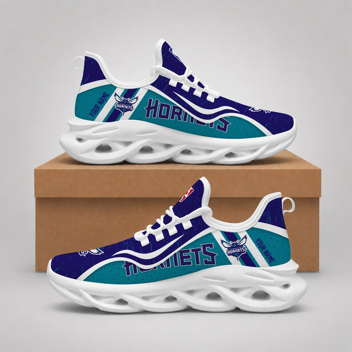 EXCLUSIVE EDITION - NEW CUSTOMIZED NBA27 CHO CHARLOTTE HORNETS MAX SOUL SHOES