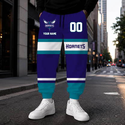 [HOT DEAL] NEW CUSTOMIZED NBA27 CHO CHARLOTTE HORNETS SWEATPANTS