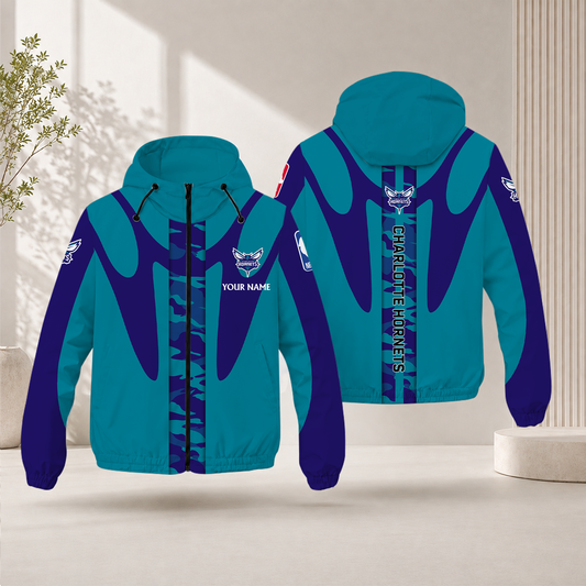 SPECIAL EDITION - NEW CUSTOMIZED NBA27 CHO CHARLOTTE HORNETS WINDBREAKER JACKET