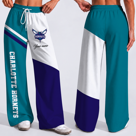 SPECIAL EDITION - NEW CUSTOMIZED NBA27 CHO CHARLOTTE HORNETS WOMEN'S WIDE LEG PANTS