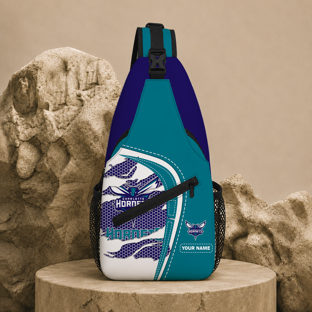 HOT DEAL - NEW CUSTOMIZED CHO CHARLOTTE HORNETS SLING BAG - NBA27