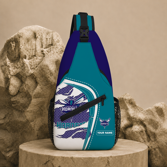 HOT DEAL - NEW CUSTOMIZED CHO CHARLOTTE HORNETS SLING BAG - NBA27