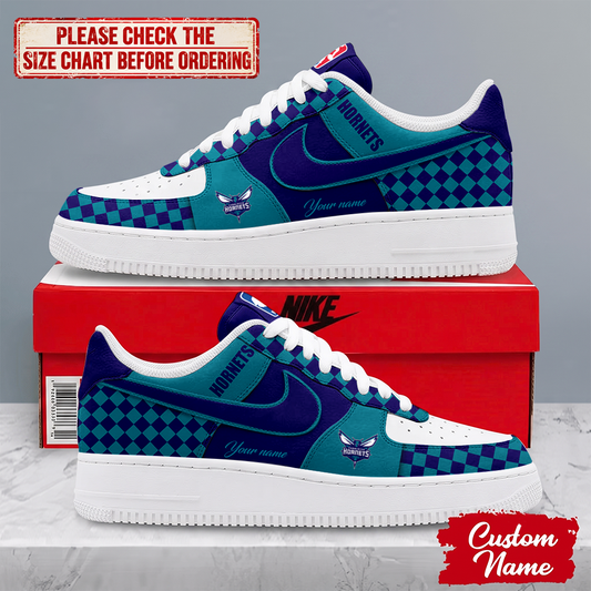FINAL SALE - NEW CUSTOMIZED NBA27 CHO CHARLOTTE HORNETS AF1 SNEAKERS