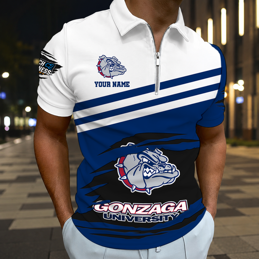 VIRAL EDITION - NEW CUSTOMIZED NCAA MAM27 GOB GONZAGA BULLDOGS T-SHIRT, POLO SHIRT, ZIP POLO SHIRT, SWEATSHIRT, HOODIE & ZIP HOODIE