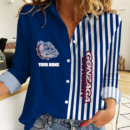 HOT DEAL - NEW CUSTOMIZED GOB GO BULLDOGS WOMEN CASUAL SHIRT FOR FAN | NCAA MAM27