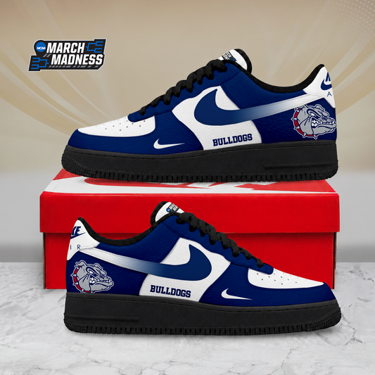 ELITE EDITION - NEW CUSTOMIZED NCAA MAM27 GOB GONZAGA BULLDOGS AF1 SHOES