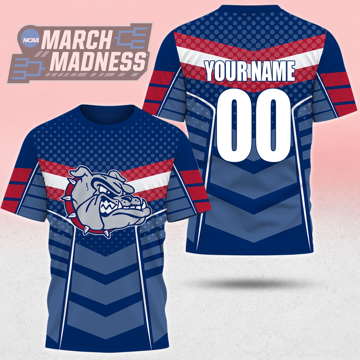 LIMITED EDITION - NEW CUSTOMIZED NCAA MAM27 GOB GONZAGA BULLDOGS T-SHIRT, POLO SHIRT, ZIP POLO SHIRT, SWEATSHIRT, HOODIE & ZIP HOODIE