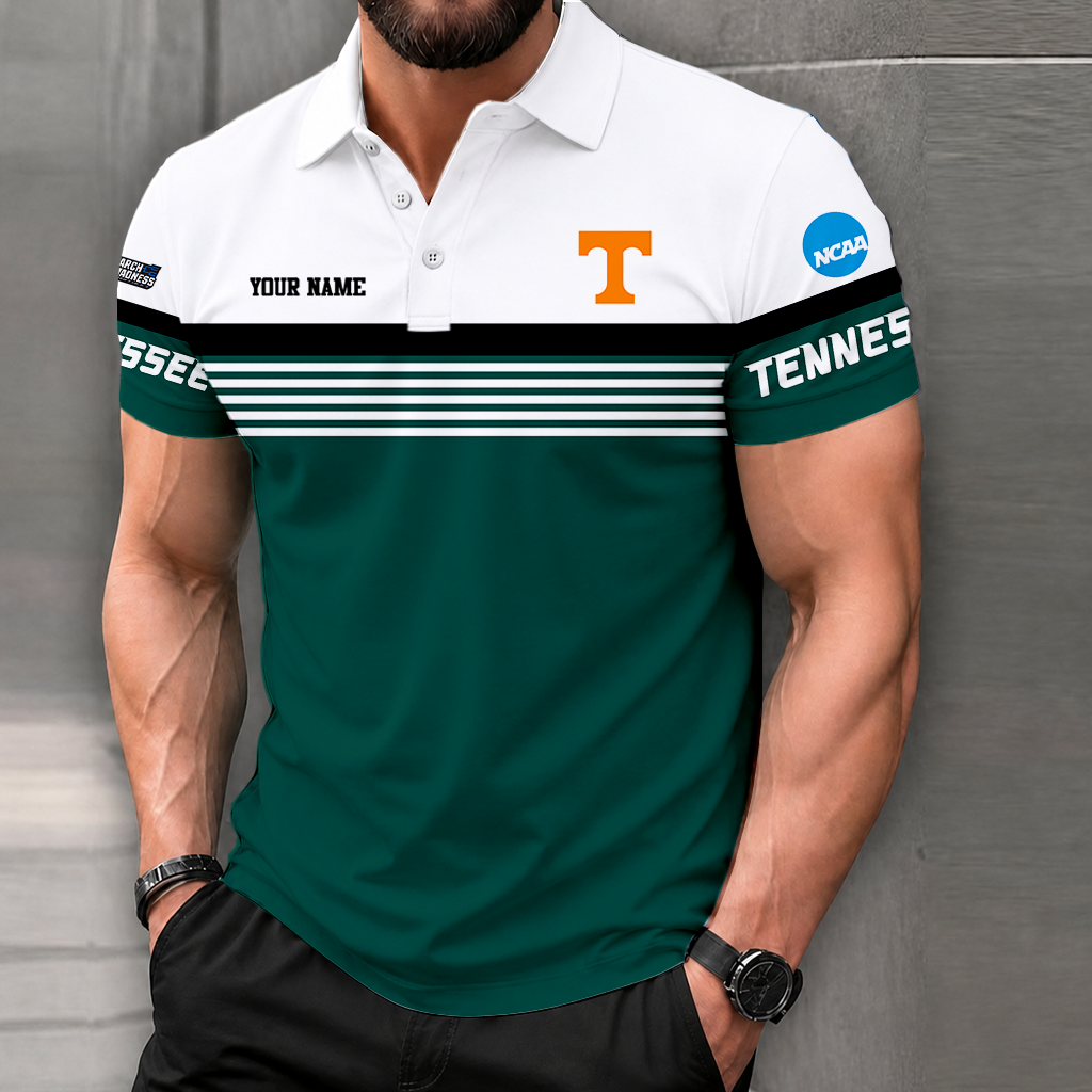 LIMITED EDITION - NEW CUSTOMIZED NCAA MAM28 TNV TENNESSEE VOLUNTEERS POLO SHIRT