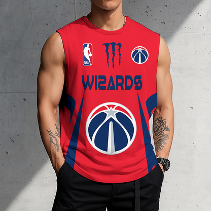 VIRAL EDITION - NEW CUSTOMIZED WWI WASHINGTON WIZARDS MEN'S GYM SHIRT - NBA28