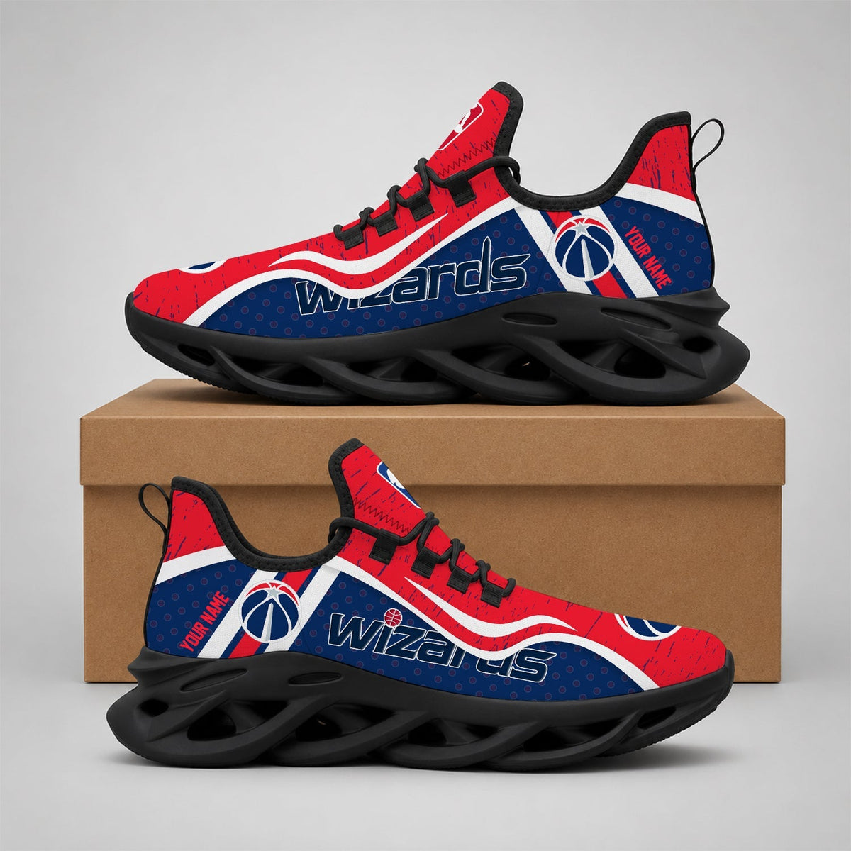 EXCLUSIVE EDITION - NEW CUSTOMIZED NBA28 WWI WASHINGTON WIZARDS MAX SOUL SHOES