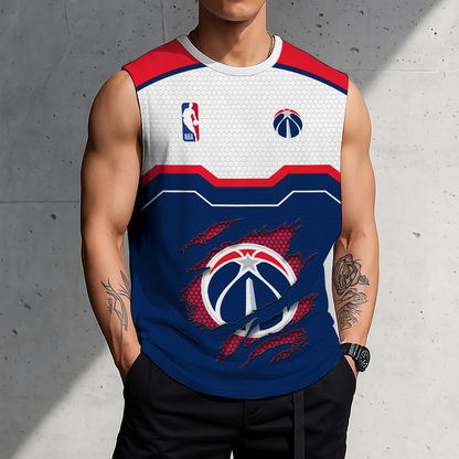 [LIMITED EDITION] NEW CUSTOMIZED NBA28 WWI WASHINGTON WIZARDS MEN'S TANK TOP