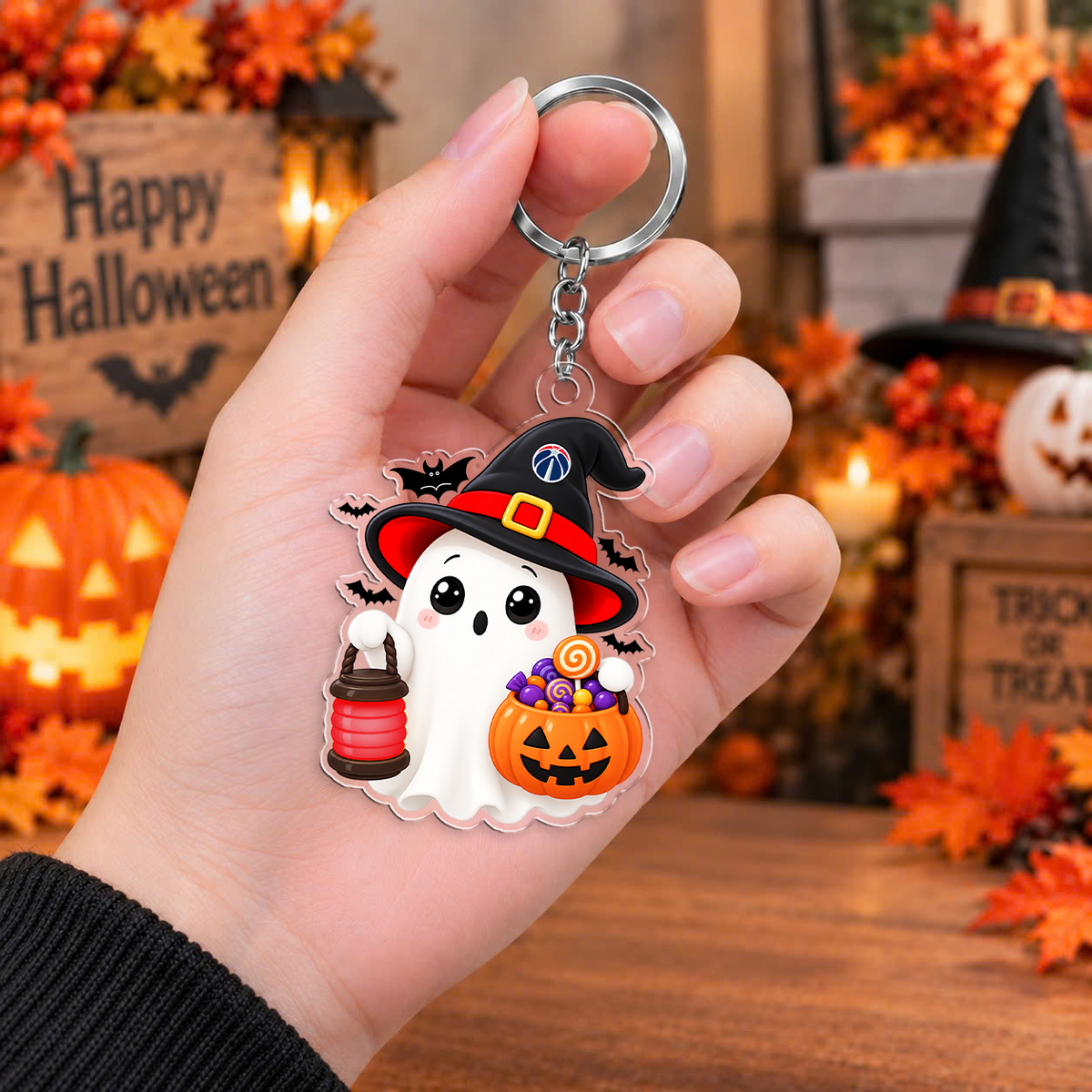 LIMITED DROP - NEW CUSTOMIZED NBA28 WWI WASHINGTON WIZARDS HALLOWEEN ACRYLIC KEYCHAIN