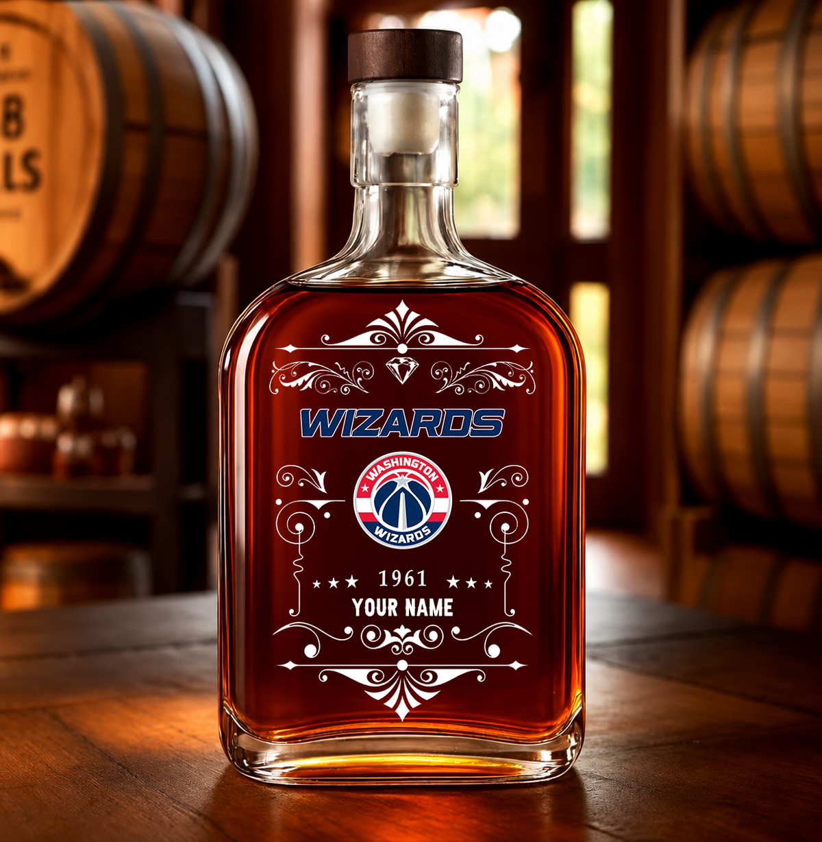 [FINAL SALE] NEW CUSTOMIZED NBA28 WWI WASHINGTON WIZARDS LUXURY WHISKEY BOTTLE 450ML