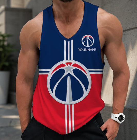 VIRAL EDITION - NEW CUSTOMIZED WWI WASHINGTON WIZARDS MEN'S TANK TOP - NBA28