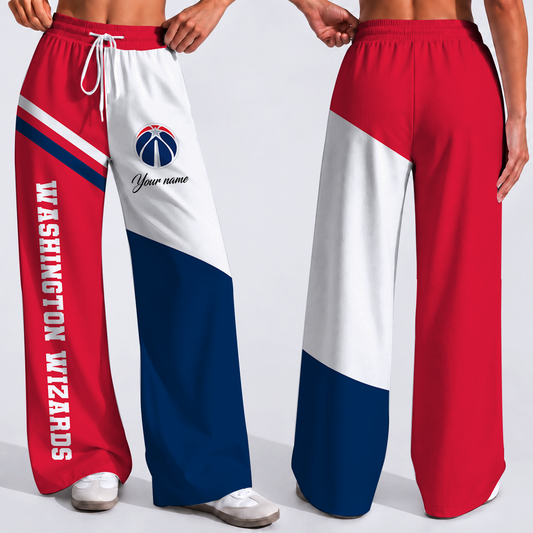 SPECIAL EDITION - NEW CUSTOMIZED NBA28 WWI WASHINGTON WIZARDS WOMEN'S WIDE LEG PANTS
