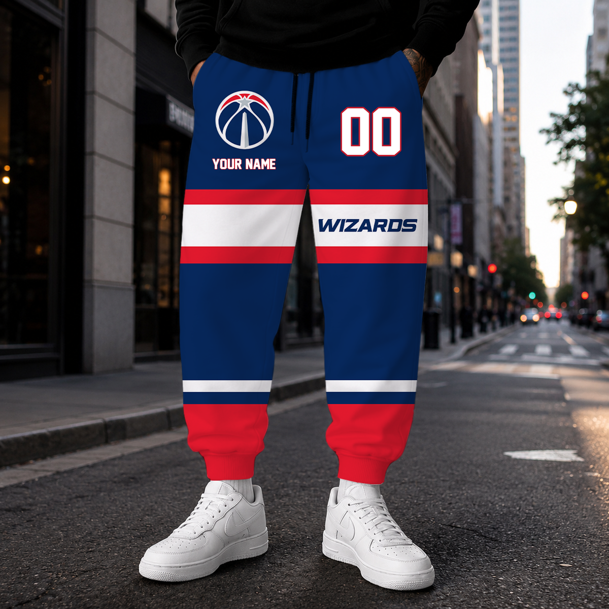 [HOT DEAL] NEW CUSTOMIZED NBA28 WWI WASHINGTON WIZARDS SWEATPANTS