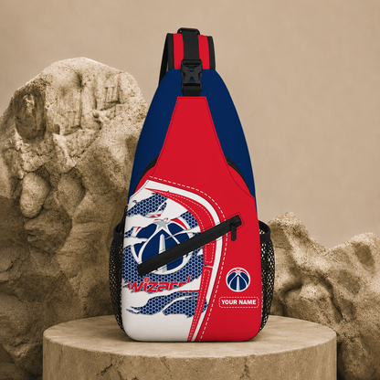 HOT DEAL - NEW CUSTOMIZED WWI WASHINGTON WIZARDS SLING BAG - NBA28