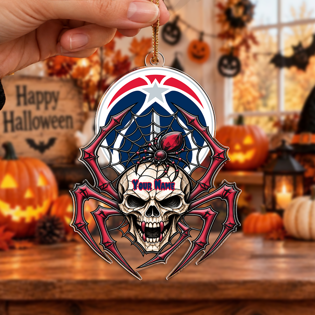 SPECIAL EDITION - NEW CUSTOMIZED NBA28 WWI WASHINGTON WIZARDS HALLOWEEN ACRYLIC ORNAMENT