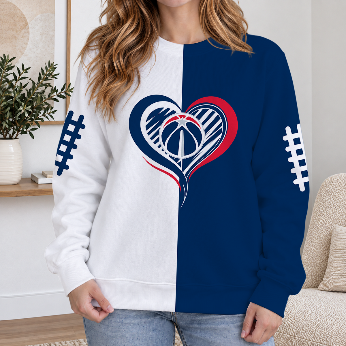 ELITE EDITION - NEW CUSTOMIZED WWI WASHINGTON WIZARDS RIBBED HOODIE & SWEATSHIRT - NBA28
