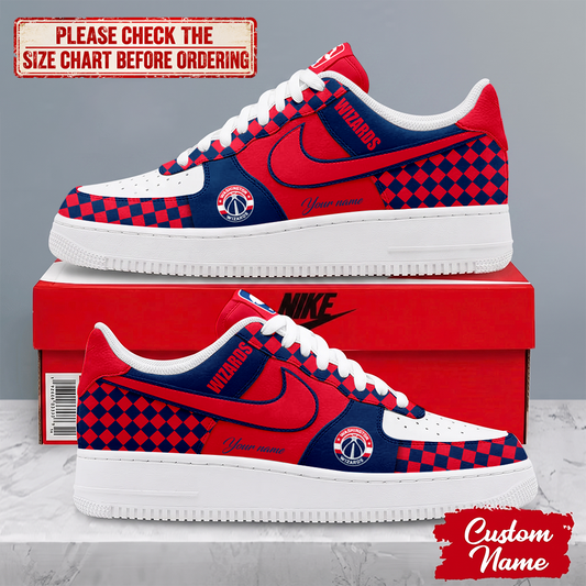 FINAL SALE - NEW CUSTOMIZED NBA28 WWI WASHINGTON WIZARDS AF1 SNEAKERS
