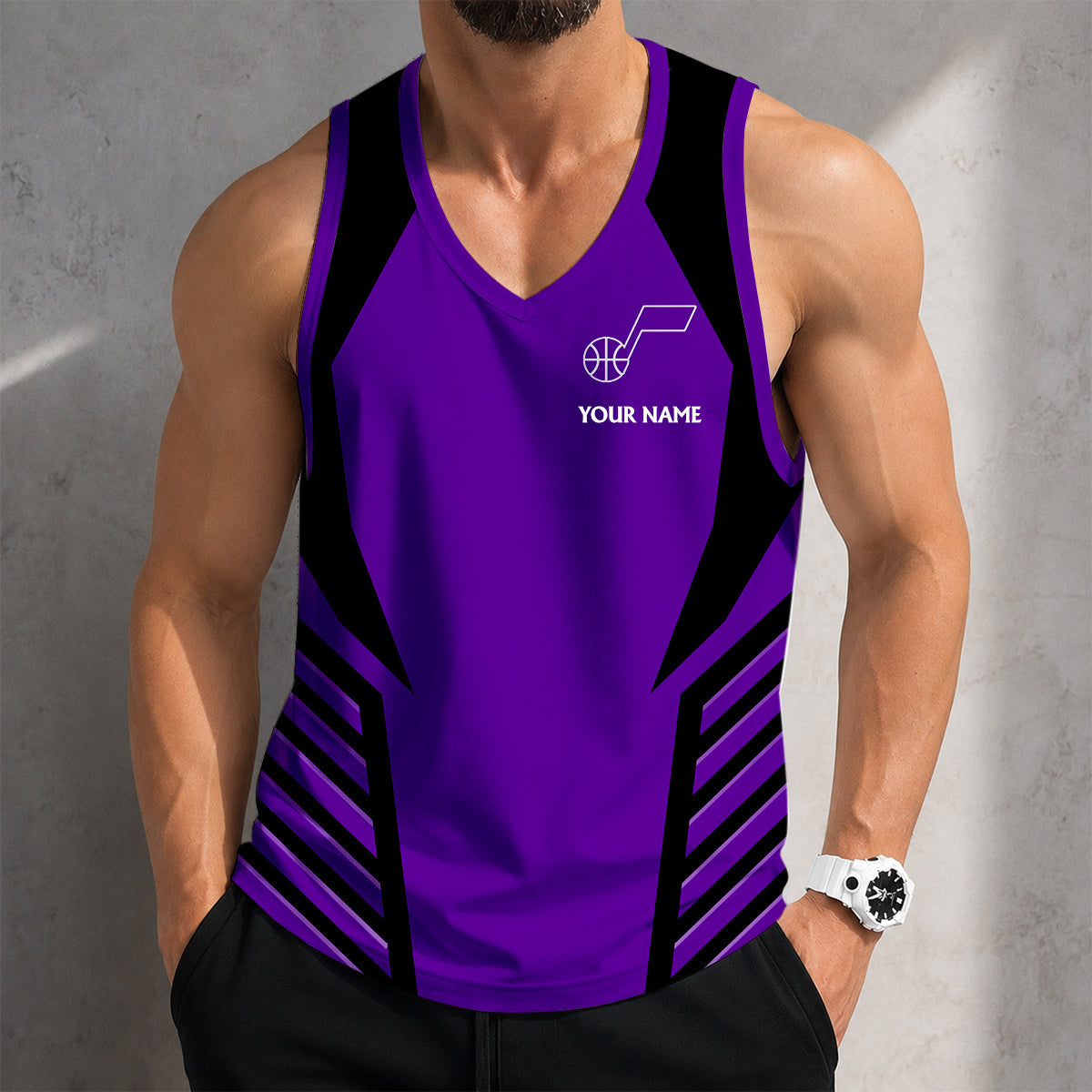 VIRAL EDITION - NEW CUSTOMIZED NBA29 UJZ UTAH JAZZ MEN'S TANK TOP
