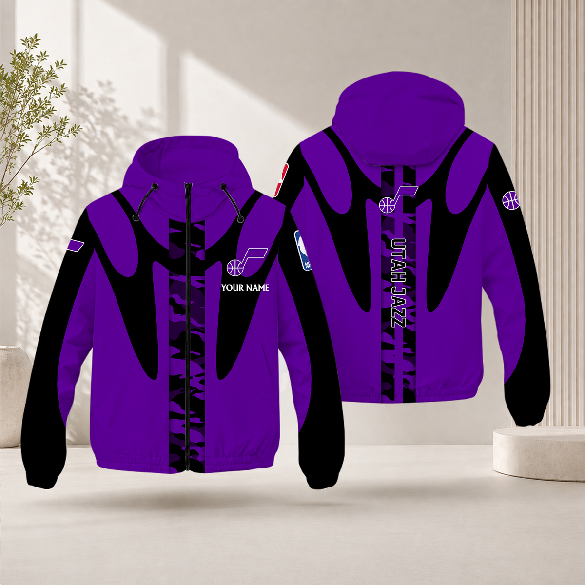 SPECIAL EDITION - NEW CUSTOMIZED NBA29 UJZ UTAH JAZZ WINDBREAKER JACKET