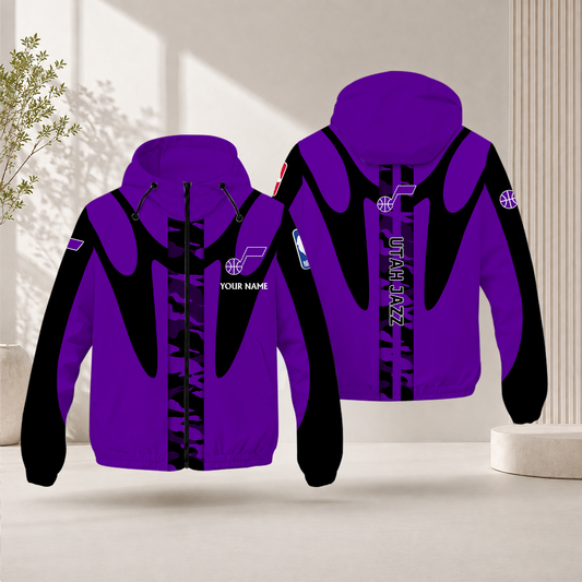 SPECIAL EDITION - NEW CUSTOMIZED NBA29 UJZ UTAH JAZZ WINDBREAKER JACKET