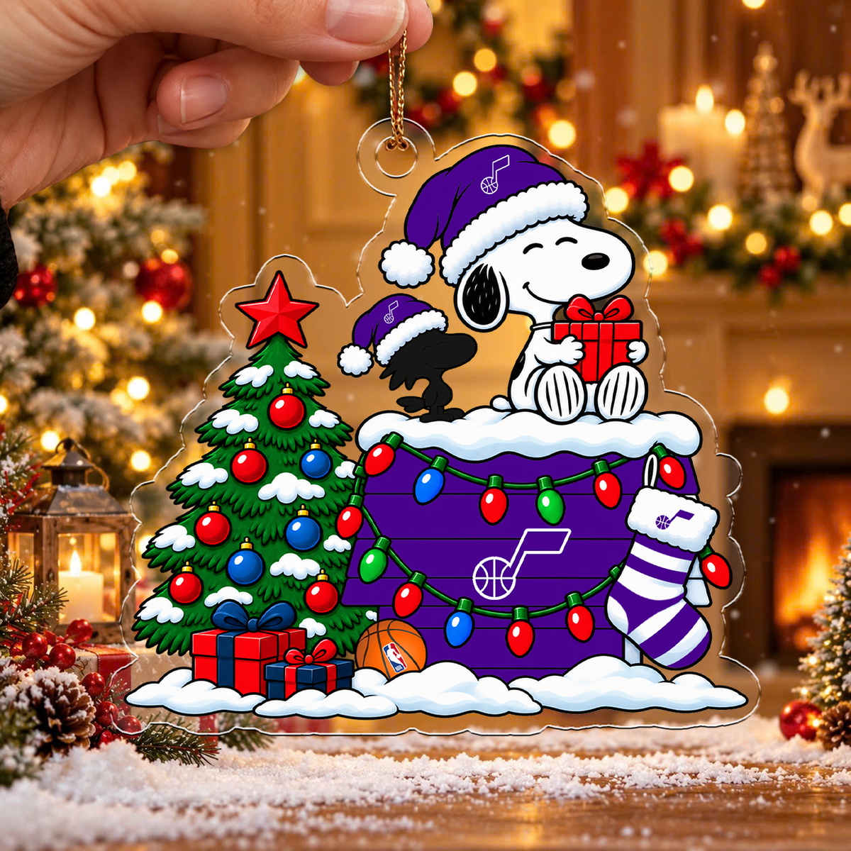 [HOT DEAL] NEW CUSTOMIZED NBA29 UJZ UTAH JAZZ CHRISTMAS ACRYLIC ORNAMENT